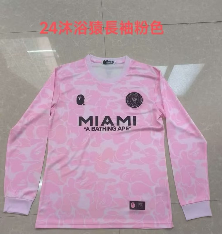 Fans Version 24∕25 Inter Miami Long Sleeve  Soccer Jerseys Football Shirt