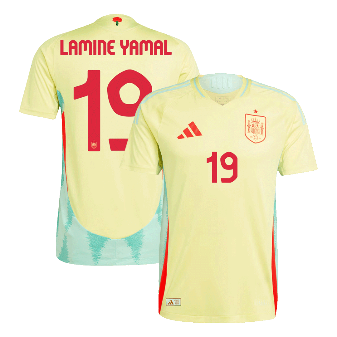 LAMINE YAMAL 19 Spain Away Jersey Player Version Euro 2024