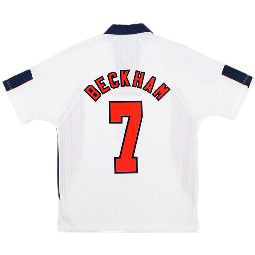 Beckham 7 Retro England Home Jersey World Cup 1998