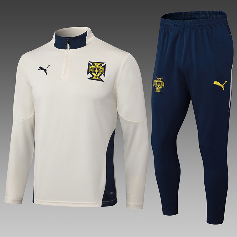 25/26 Portugal  beige half zip Tracksuit kits
