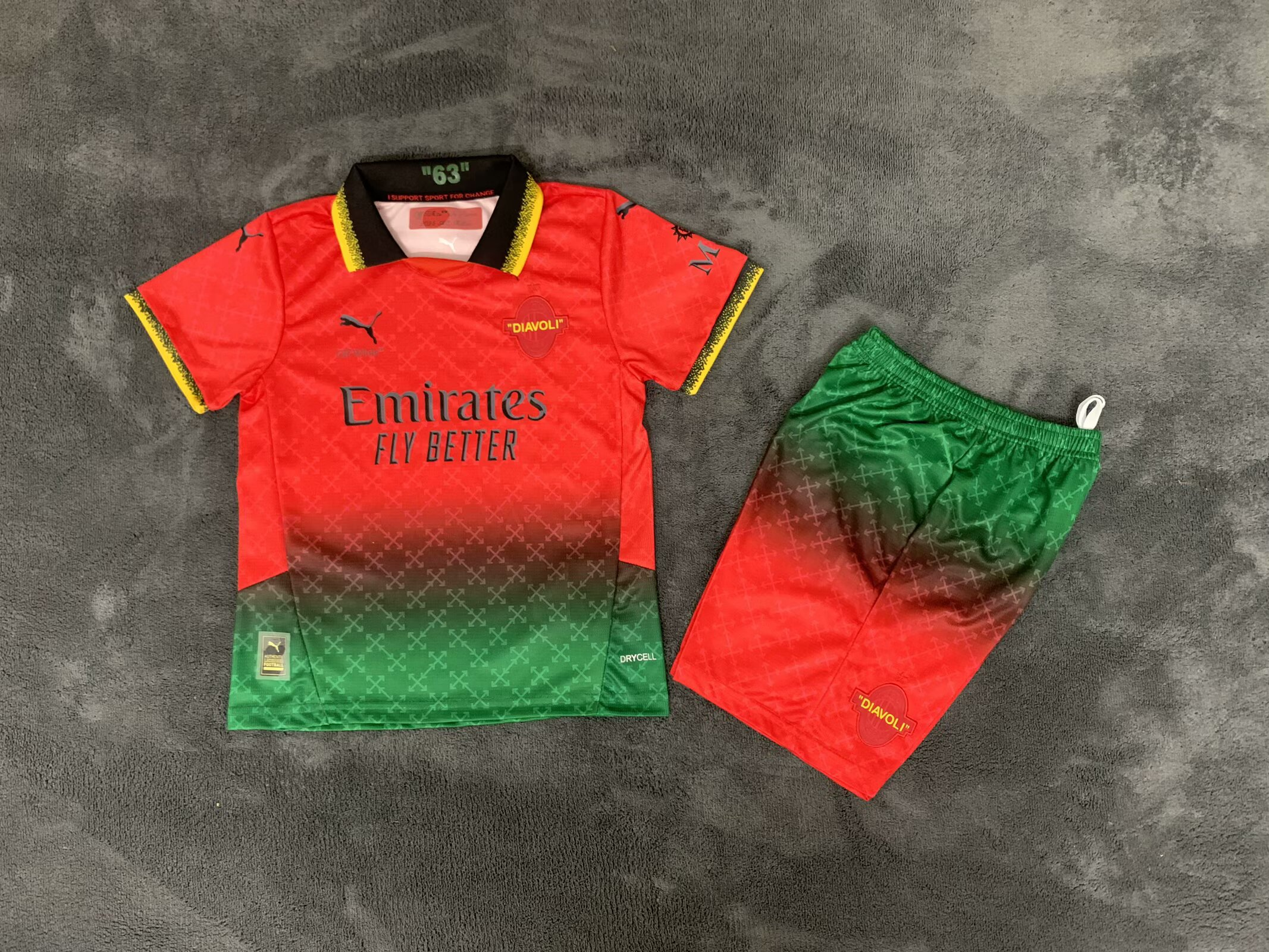 25/26AC Milan kids kits thrid away black