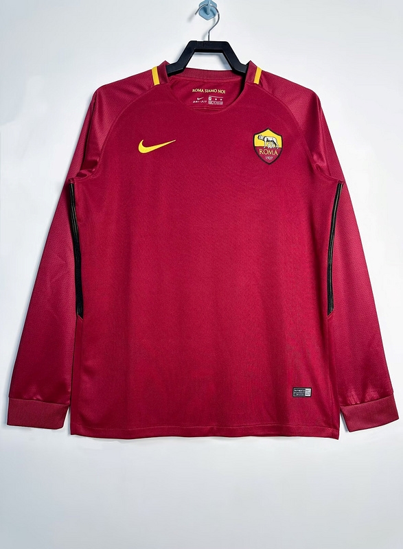 retro 2017/18 Roma long sleeve home