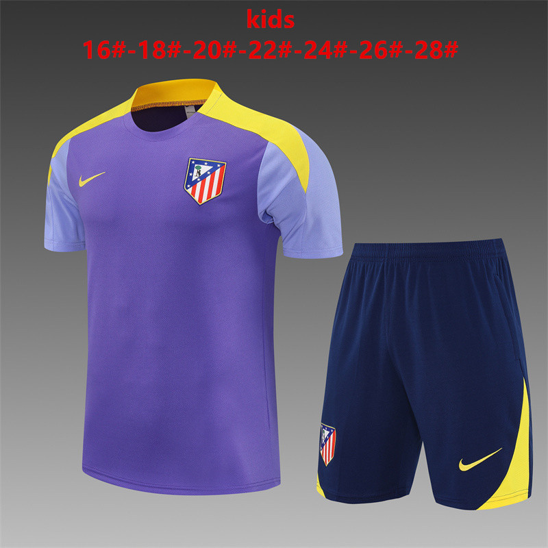 25/26Atletico Madrid purple kids Training Kits