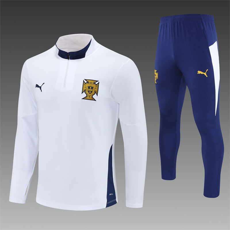 25/26 Portugal white half zip Tracksuit kits