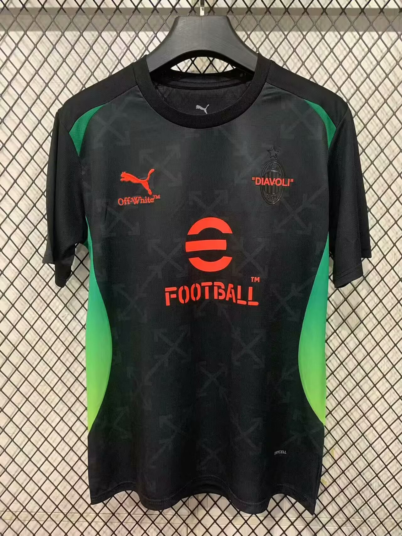 Fans Version 2526AC pre match training suit black 