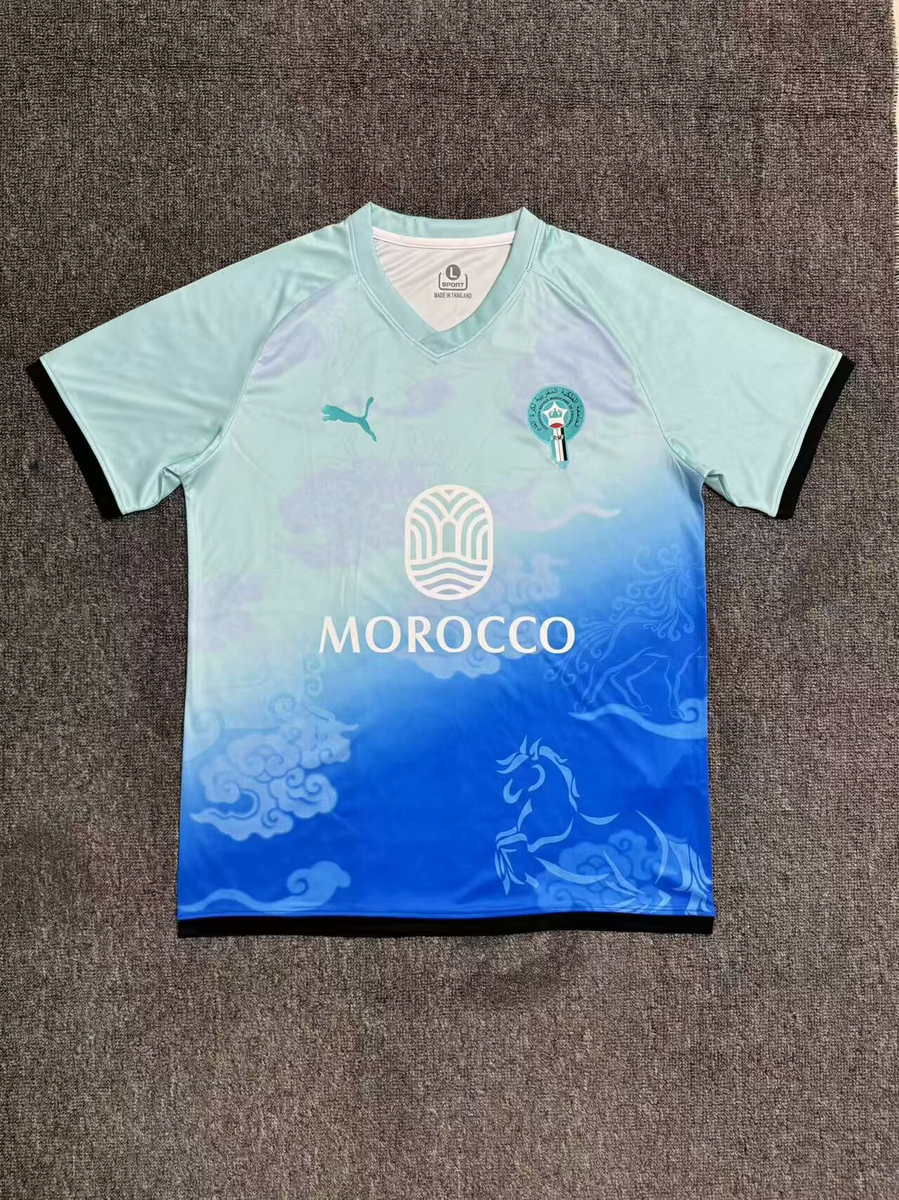 Fans Version 2025Moroccan training suit blue 