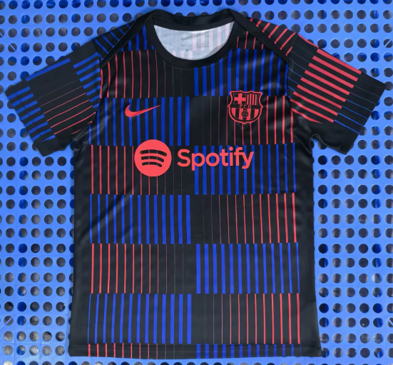 Fans Version 2425Barcelona Red and Blue Checkered Training Suit
