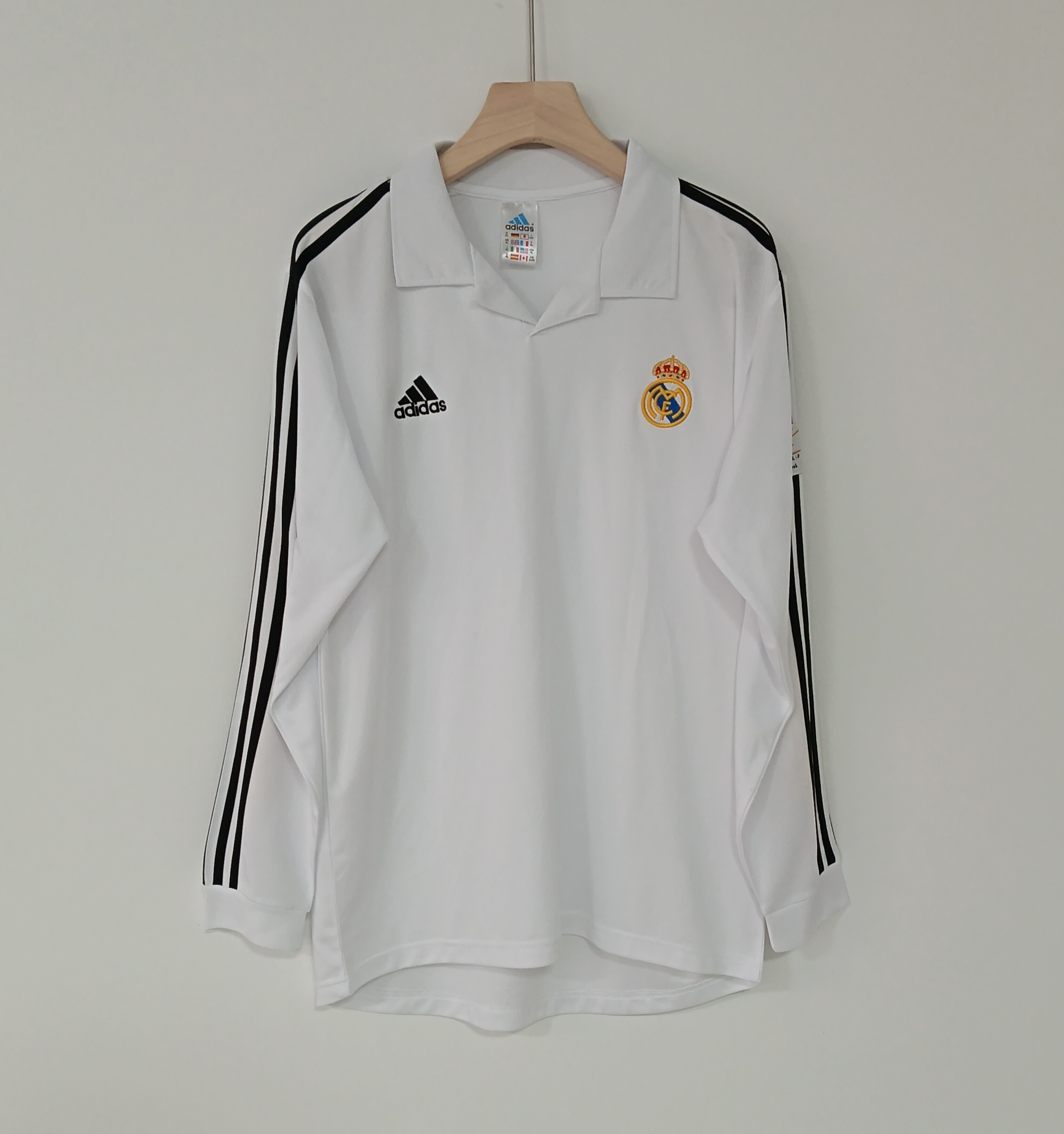 01-02Retro Real Madrid home (Long Sleeve) 