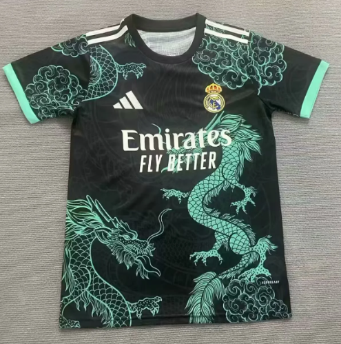 Fans Version 2526Real Madrid Special Edition Dragon Pattern Black 