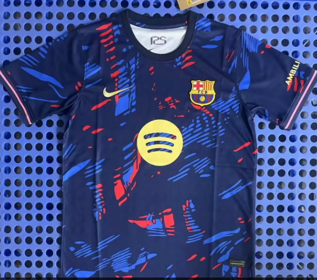 Fans Version 2526Barcelona colored pre match training uniform 
