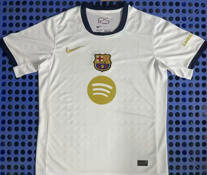 Fans Version 2526Barcelona White Circle Advertisement Yellow Special Edition 