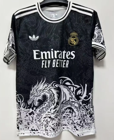 Fans Version 2526Real Madrid White Dragon round neck