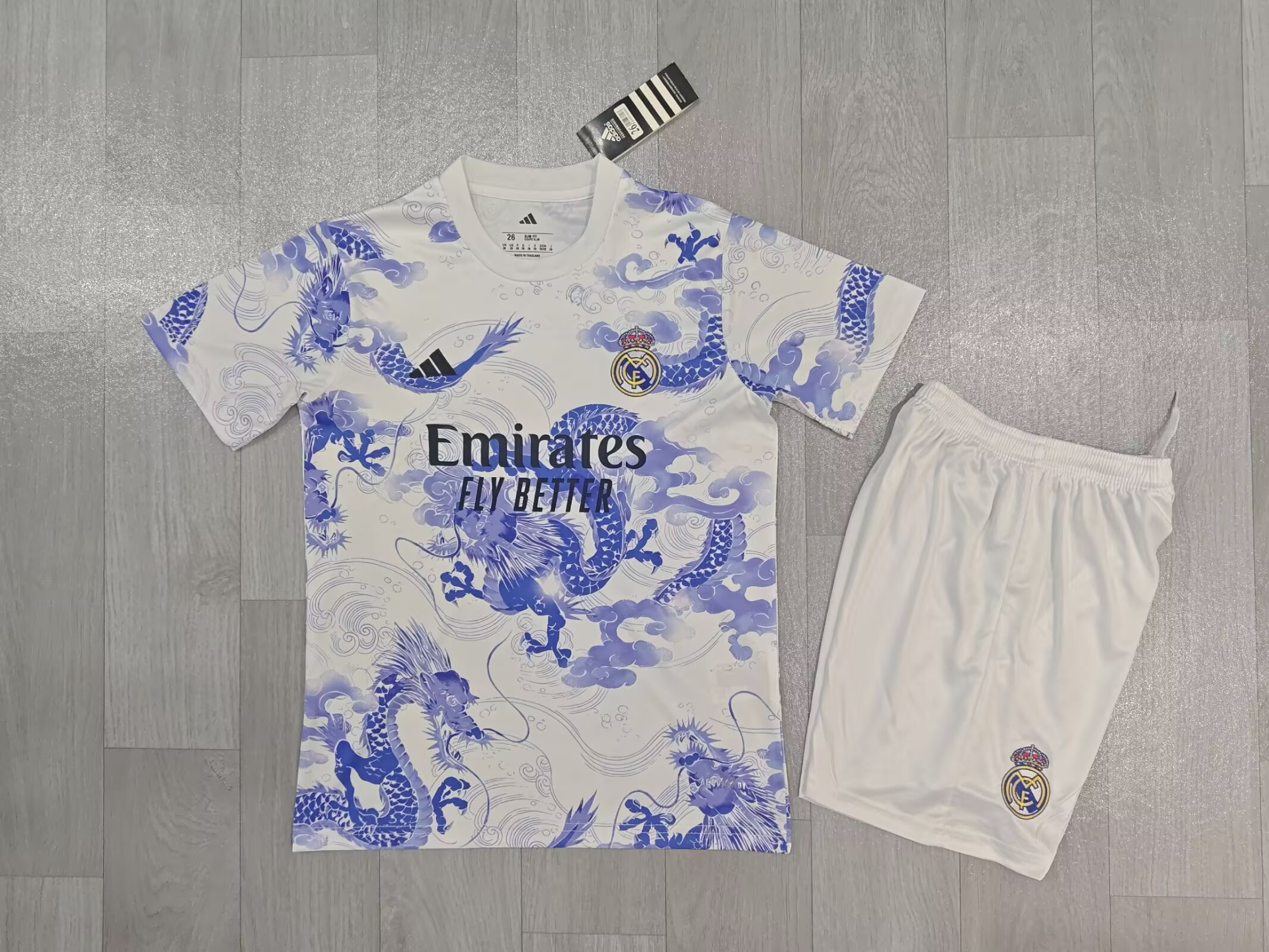 25/26Kids kits Real Madrid Chinese Loong Blue White