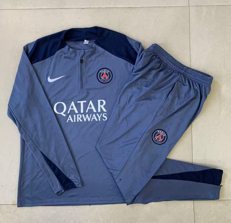 25/26 Half Pull Paris Grey Tracksuit
