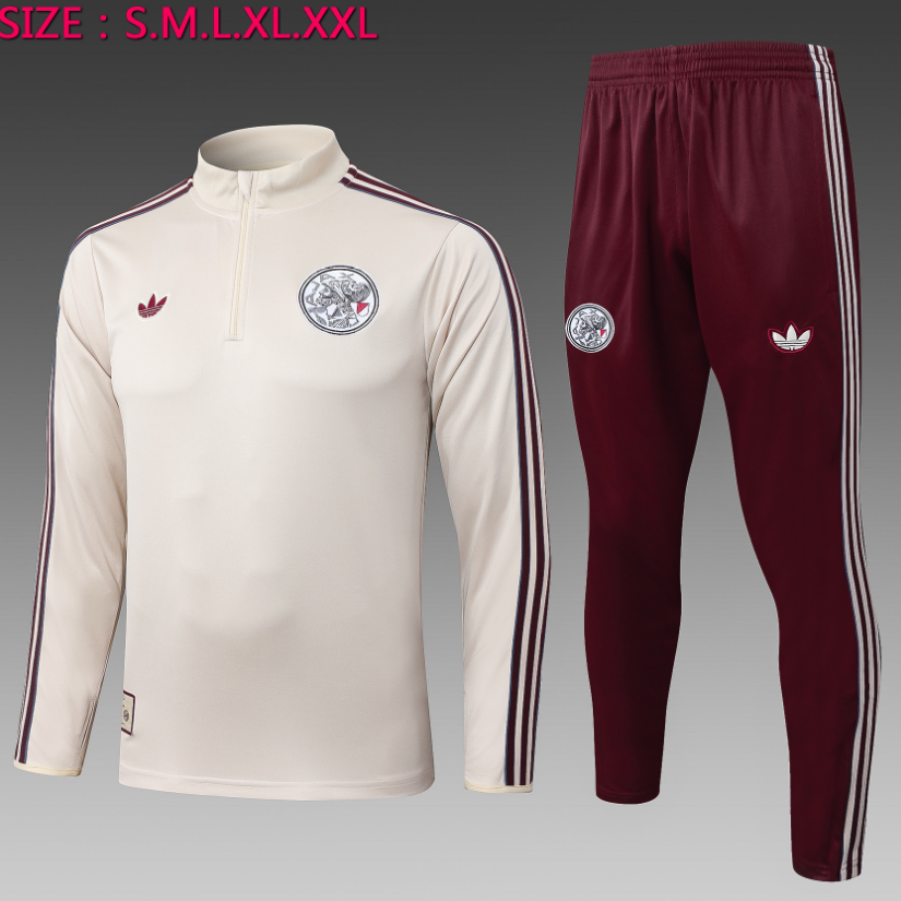 25/26 Half Ajax beige Tracksuit