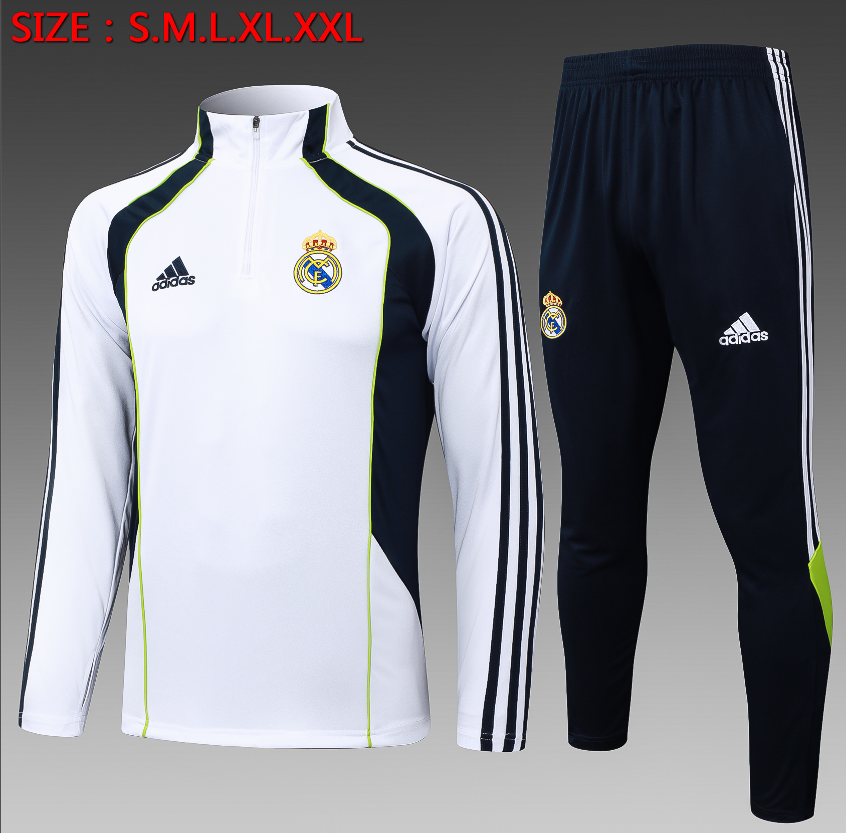 25/26 Half Real Madrid white retro edition Tracksuit 