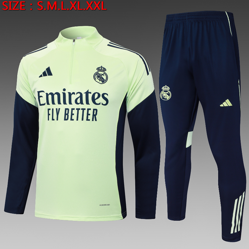 25/26 Half Real Madrid light green Tracksuit