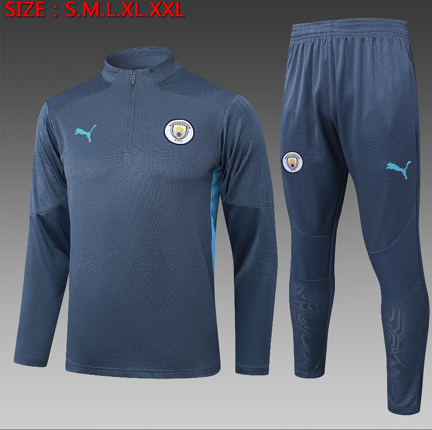25/26 Half Manchester City Grey Tracksuit