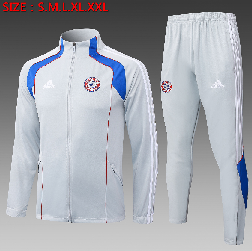 25/26 Bayern Light Grey Retro Edition Jackets sets