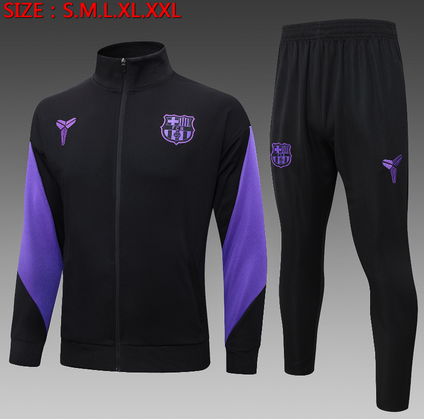 25/26 Barcelona black (purple sleeves) Jackets sets