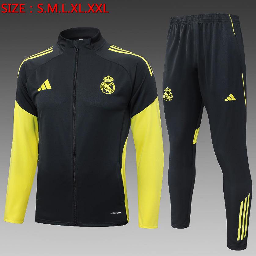 25/26 Real Madrid dark gray (yellow sleeves) Jackets sets