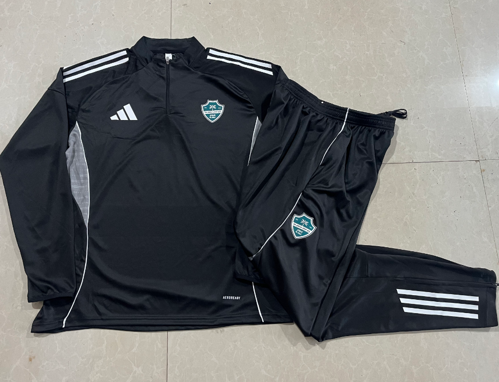 25/26 Half Al-Ahli Black Tracksuit
