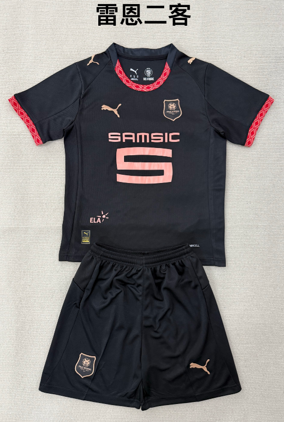 kids Kits 25/26 Stade Rennais Second away