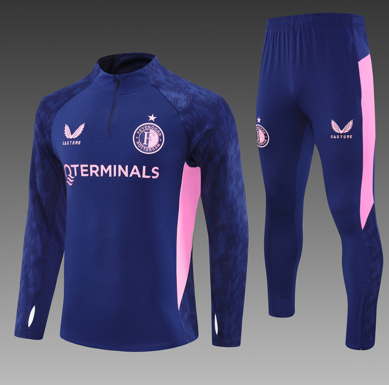25/26 Half Feyenoord royal blue Tracksuit