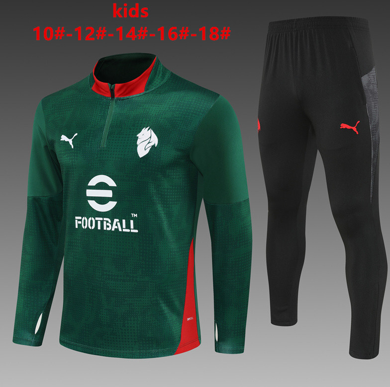 25/26 kid half AC Green Camouflage Tracksuit