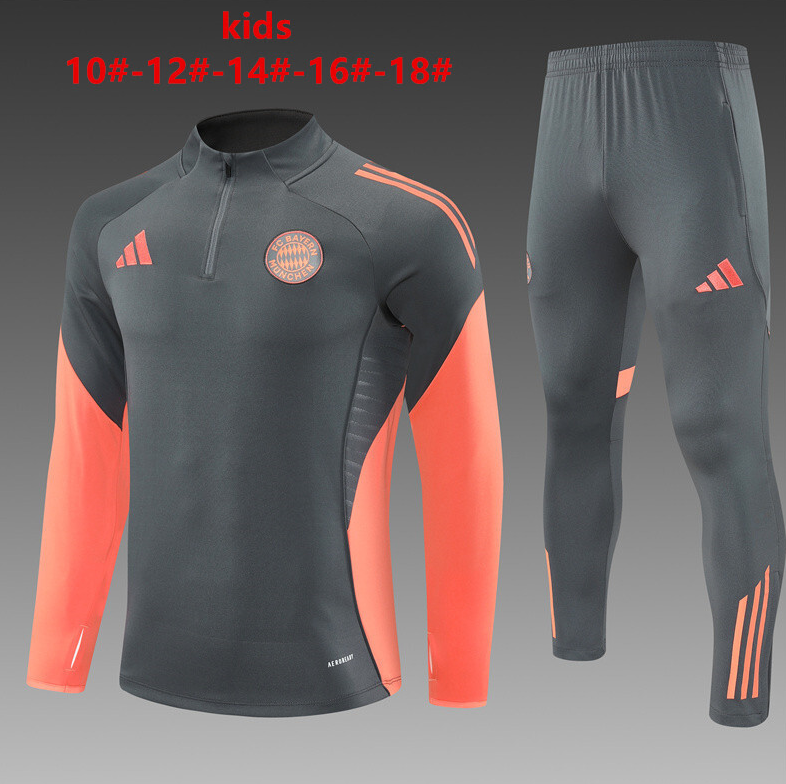 25/26 kid half Bayern Dark Grey Tracksuit
