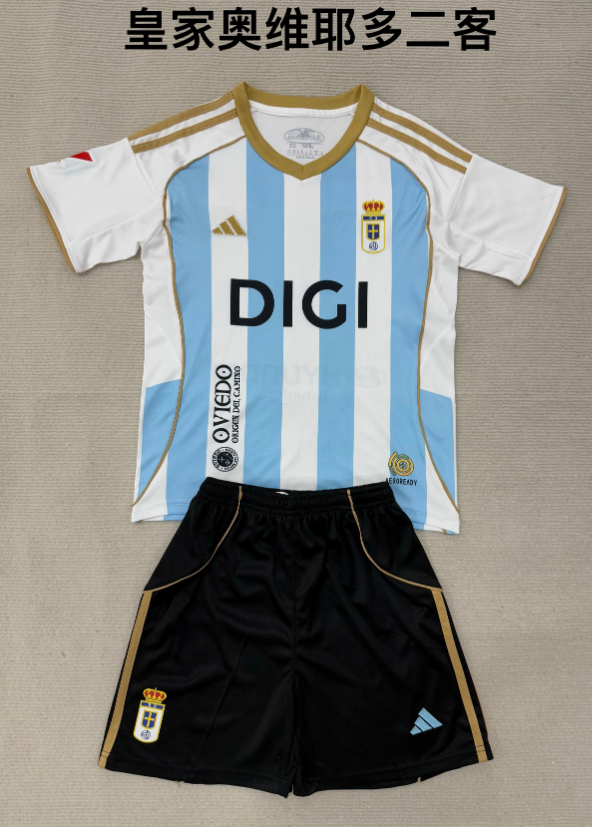 kids Kits 25/26 Royal Oviedo second away