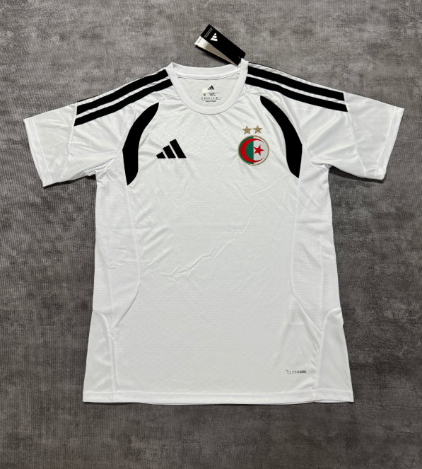 Fan version 2026 Algeria training suit white with black trim