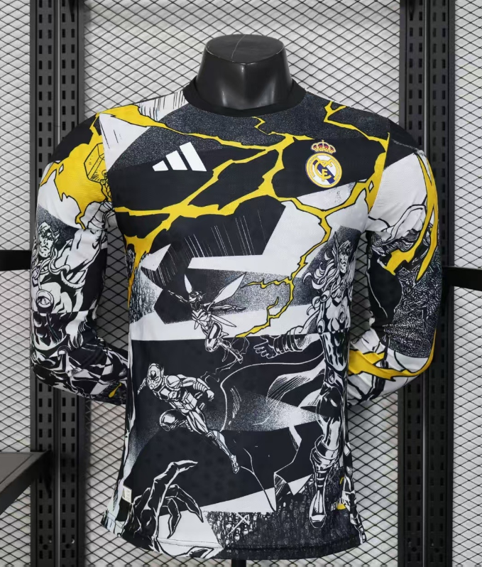 Player Version 25/26 Real Madrid cartoon version long sleeves