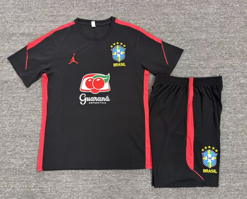 26/27 Brazil Black with Orange Pink Adults Training Kits