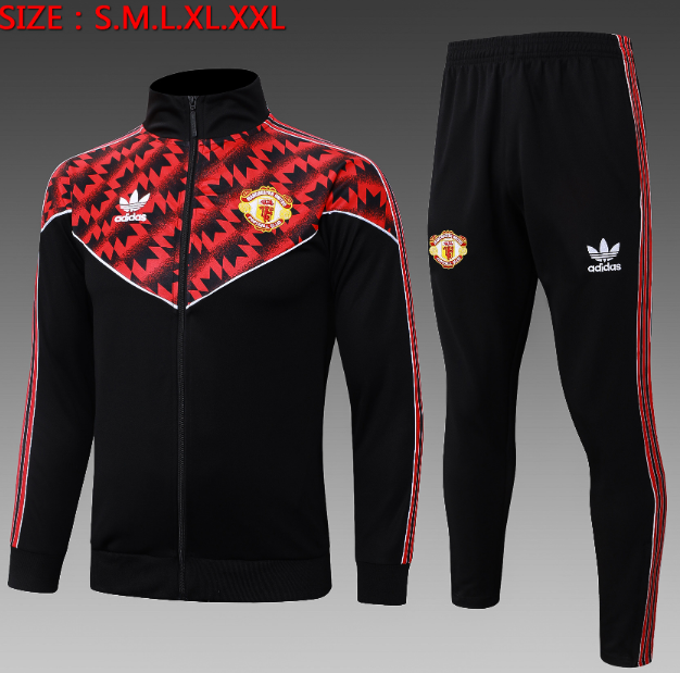 25/26 Manchester United Black (Top Cut Red Inkjet) Jackets sets