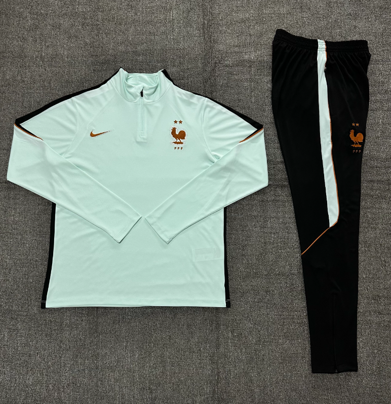 26/27 Kids Half Pull France Light green Tracksuit