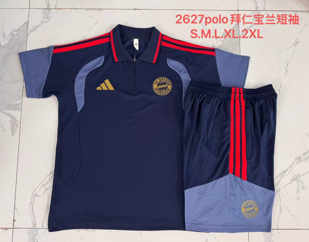 26/27 Adults POLO Bayern Borussia (with cropped pants) Training Kits