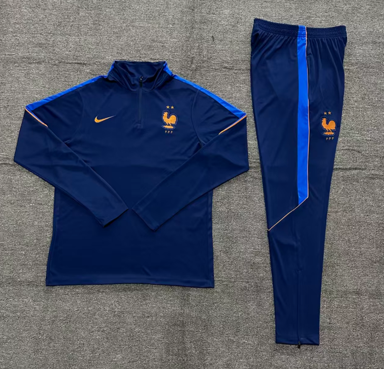 26/27 Adults Half Pull French navy blue Tracksuit