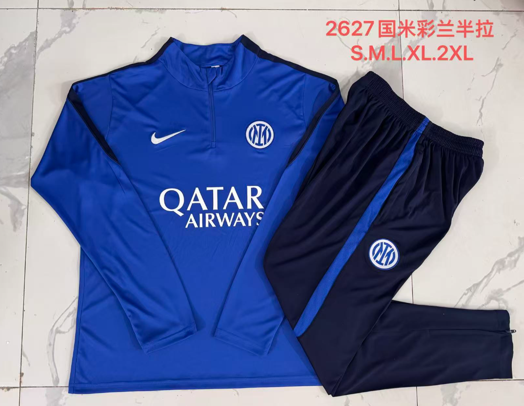 26/27 Adults Half Pull Inter Milan variegated orchid Tracksuit