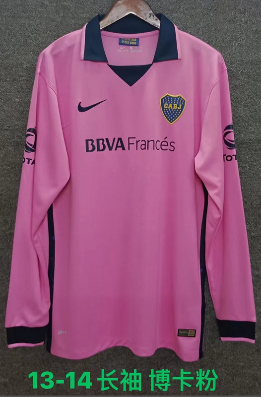 Retro 13/14 Boca Juniors pink long sleeve