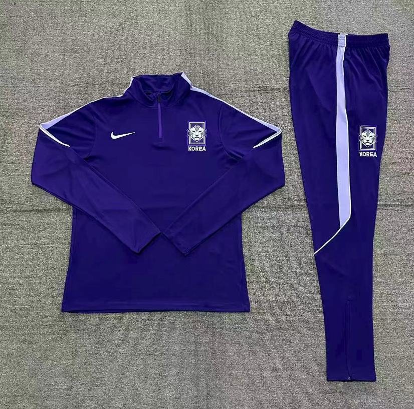 26/27 Kids Half Pull  Korean Purple Tracksuit