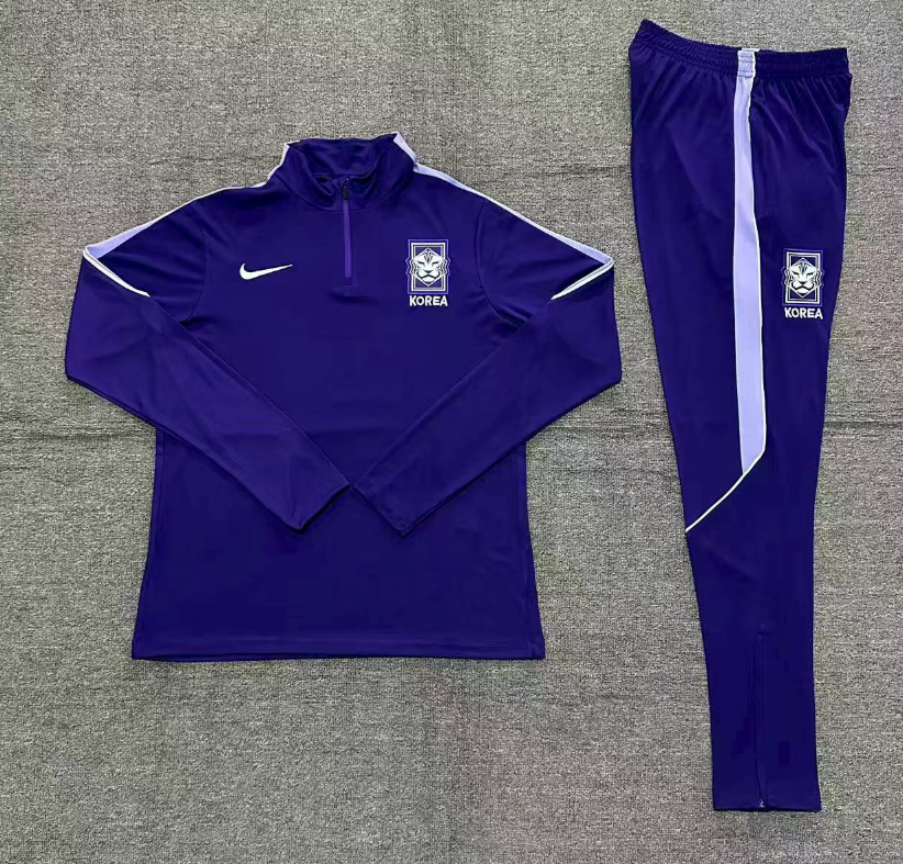 26/27 Adults Half Pull Korean Purple Tracksuit