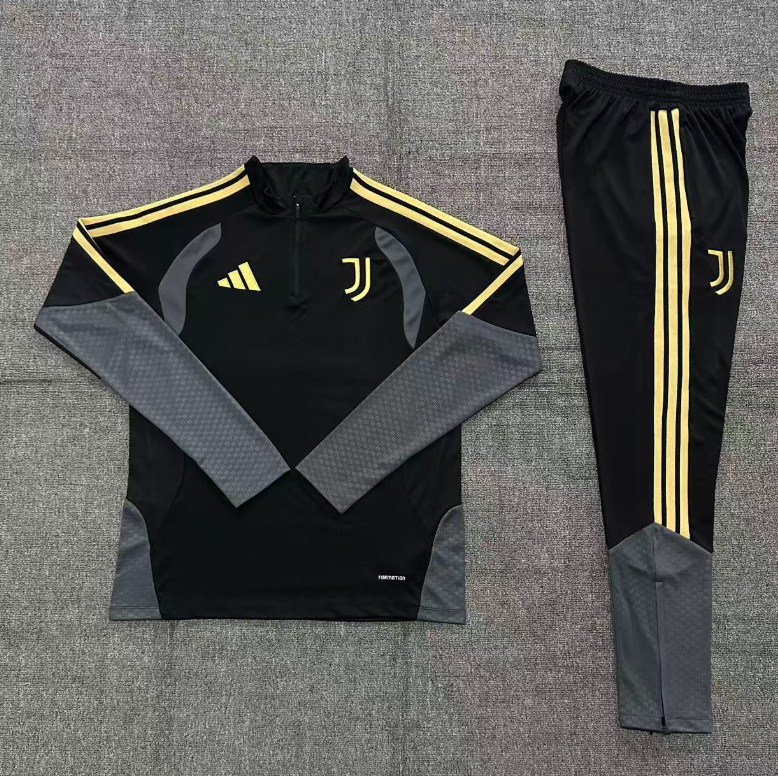 26/27 Kids Half Pull Juventus black Tracksuit