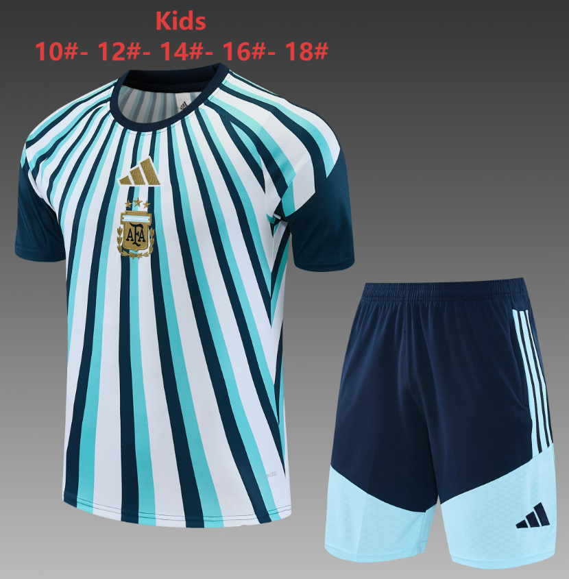26/27 Kids Argentina Blue white Camouflage style Training Kits