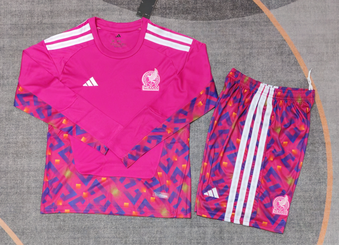 kids Kits 26/27 Mexico Red Goalkeeper Long Sleeve
