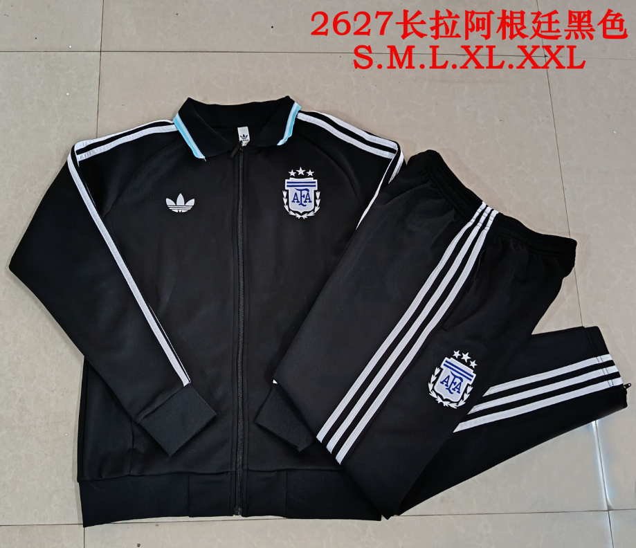 26/27 Long Pull Argentina black Jackets sets