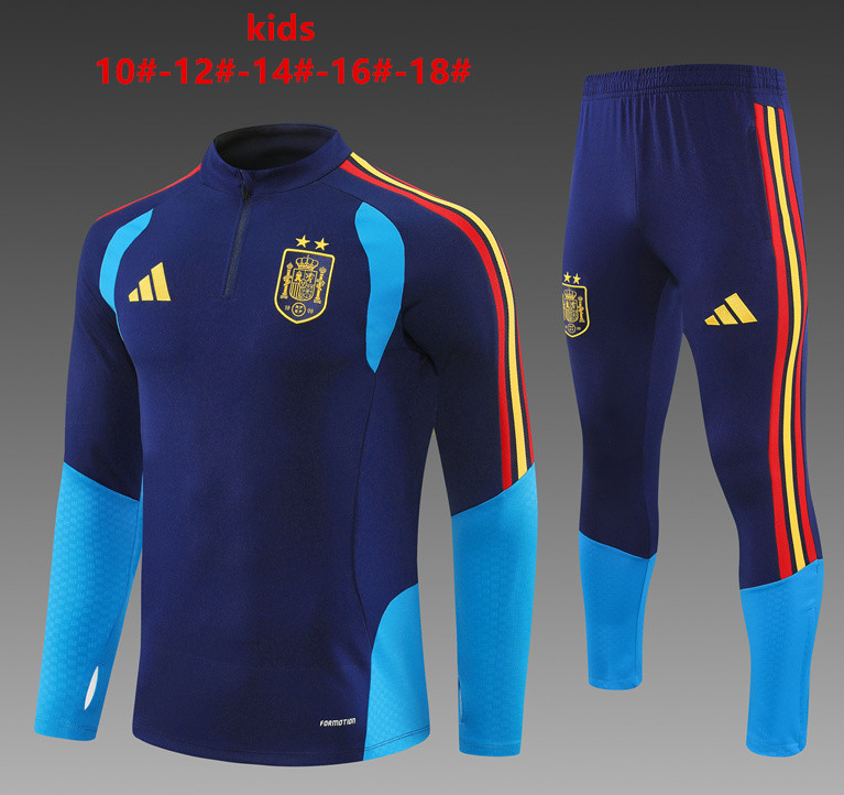 26/27 Kids Half Pull Spanish Royal Blue [Double Star] Tracksuit