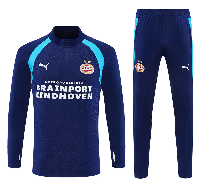 26/27 Adults Half Pull Eindhoven Royal Blue Tracksuit