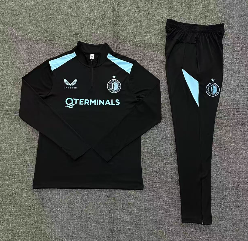 26/27 Kids Half Pull Feyenoord black Tracksuit