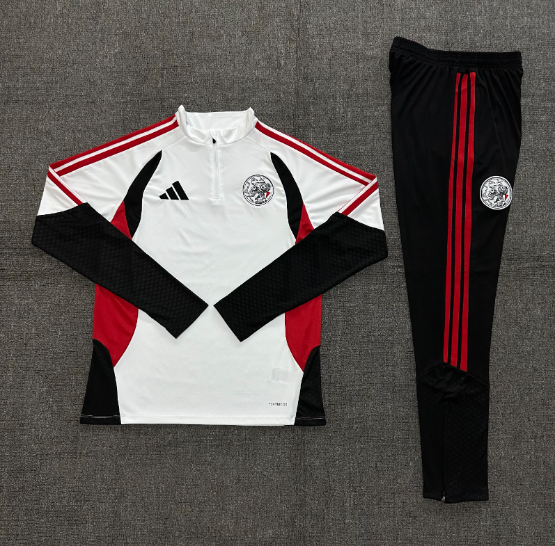 26/27 Adults Half Pull AJAX white Tracksuit